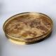 Aldo Tura style tray in Lucite burl wood, Italy, circa 1970