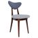Heart-shaped chair in light and medium blue denim, mid-century, Europe, 1960s.