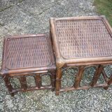 Bamboo and rattan trundle tables