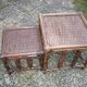 Tables gigognes en bambou et rotin