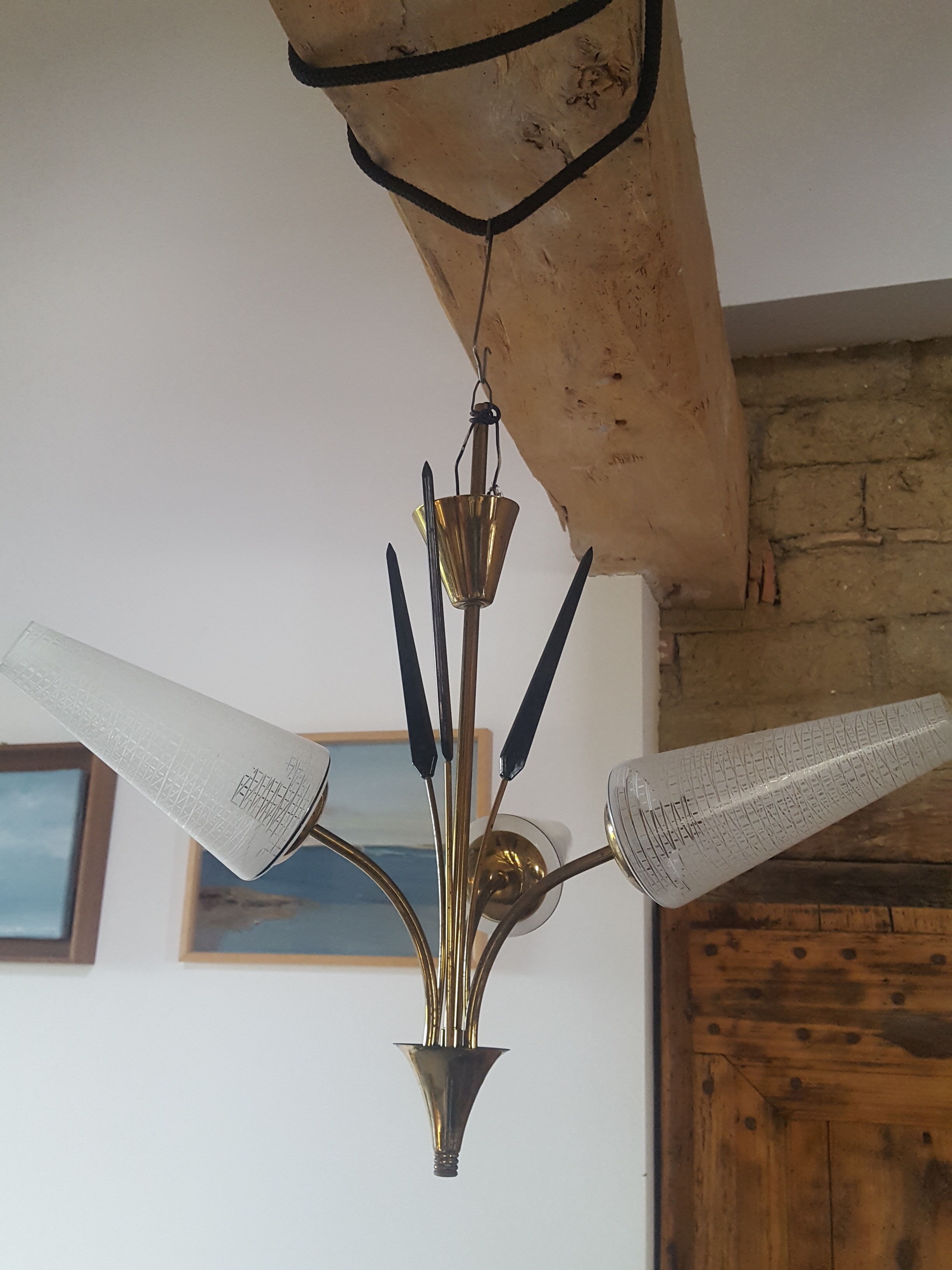 Chandelier 3 branches years 50