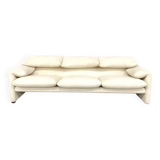 Cassina 3 seater fabric sofa