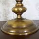 Vintage Brass Table Lamp with Round Base and Cream Pleated Shade 4352