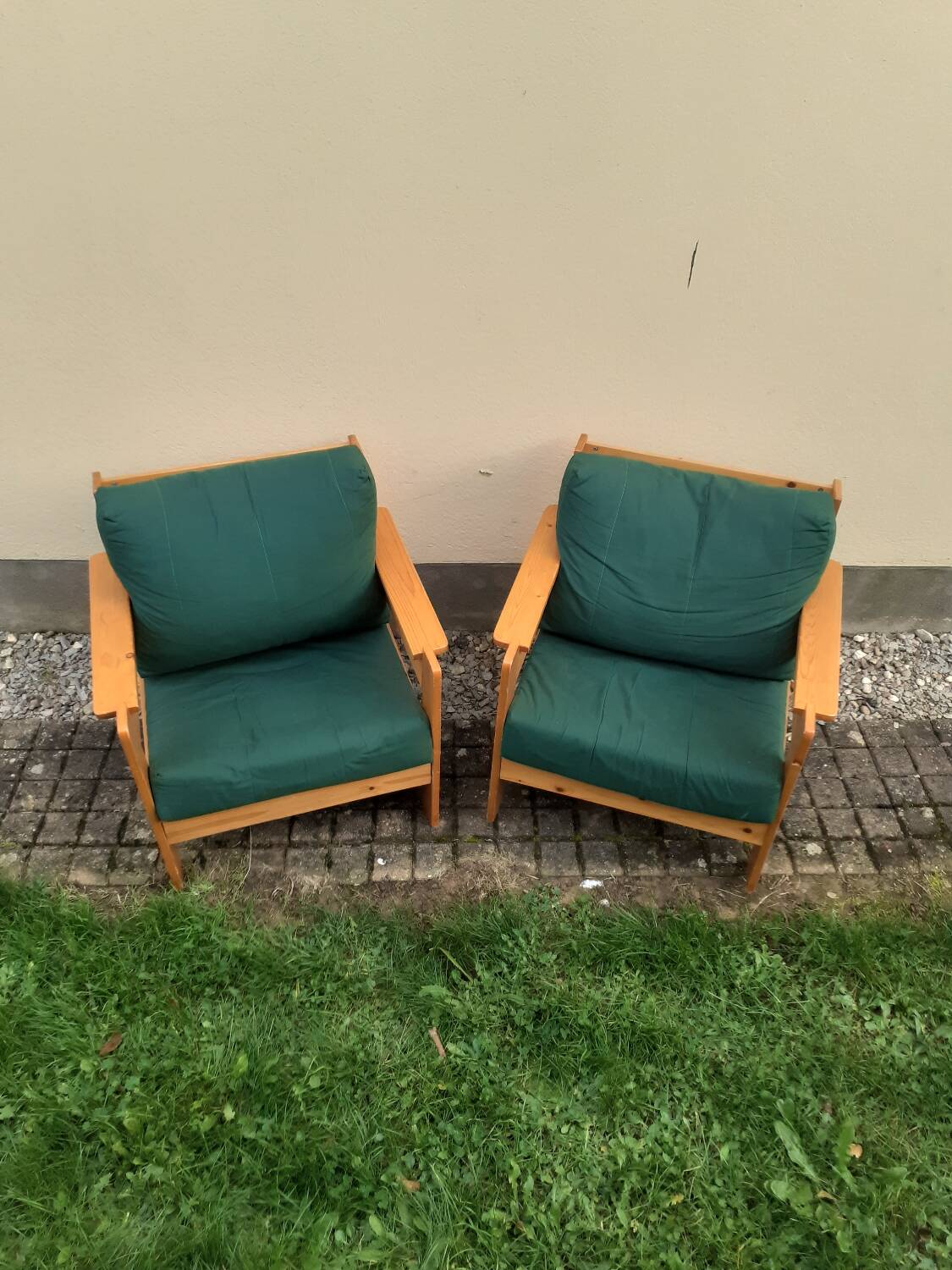 Pine armchairs