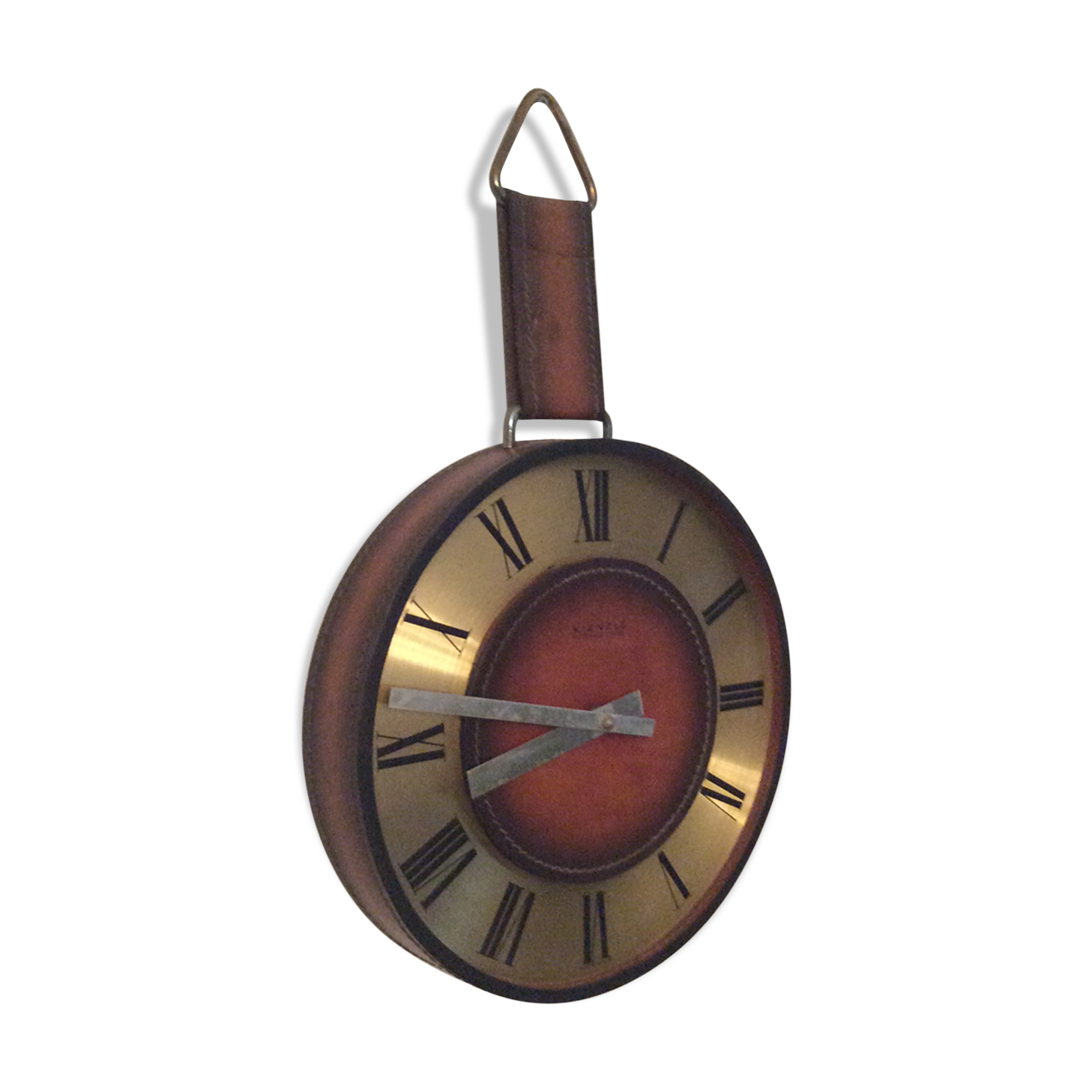 Kienzle leather wall clock from the 70s