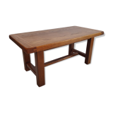 Brutalistic coffee table in solid wood of the years 60