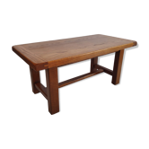 Brutalistic coffee table in solid wood of the years 60