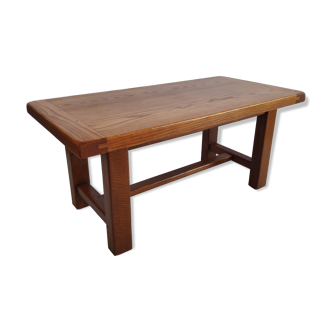Brutalistic coffee table in solid wood of the years 60