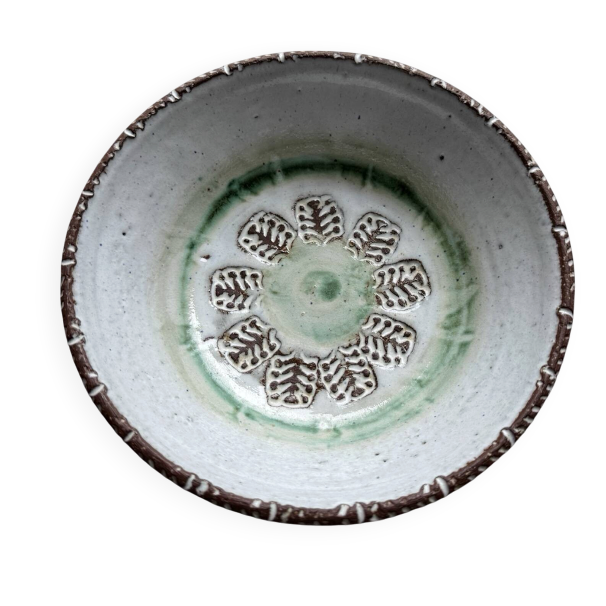 Ceramic bowl signed Albert THIRY - Vallauris 1950s