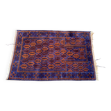 Persian wool rug in burgundy blue 130x85
