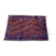 Persian wool rug in burgundy blue 130x85