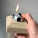 Brutalist lighter by Fratelli Mannelli, travertine, Italy, circa 1970s