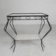 Table d'appoint vintage sculpturale en acier (style Mategot), années 1950