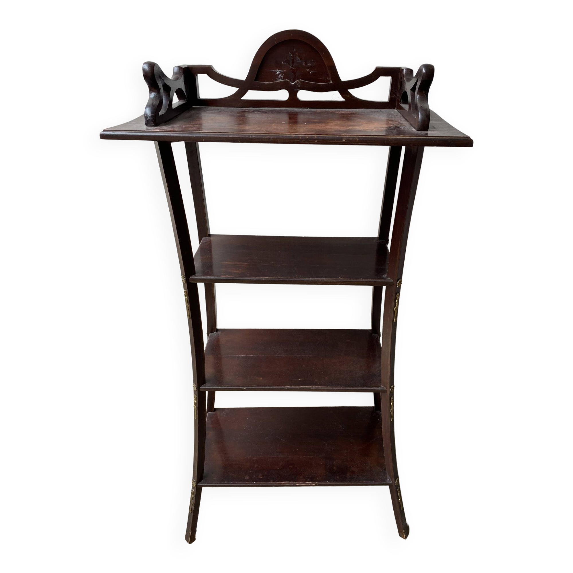 Console art nouveau period in mahogany