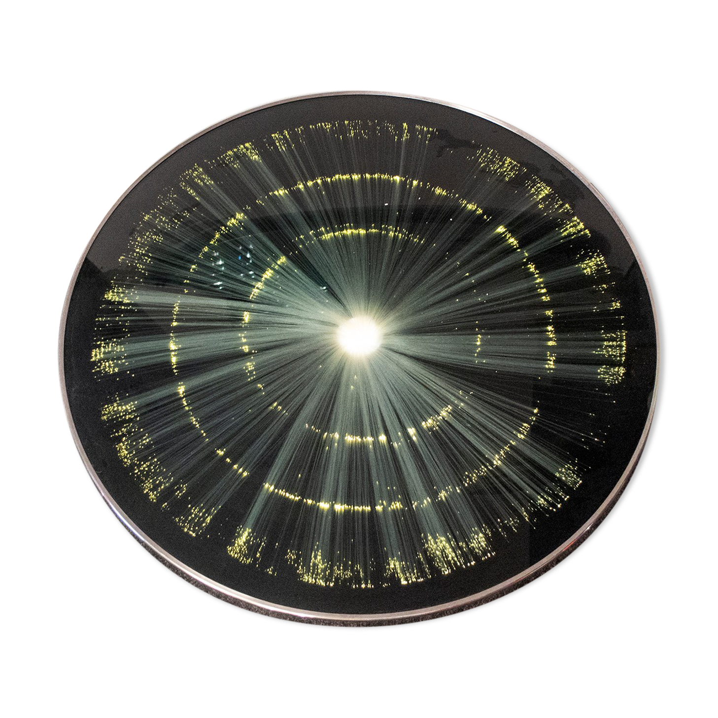 Fiber optic lamp that changes color in psychedelic kinetic style Italy 70s