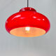Suspension vintage en verre rouge, années 1960