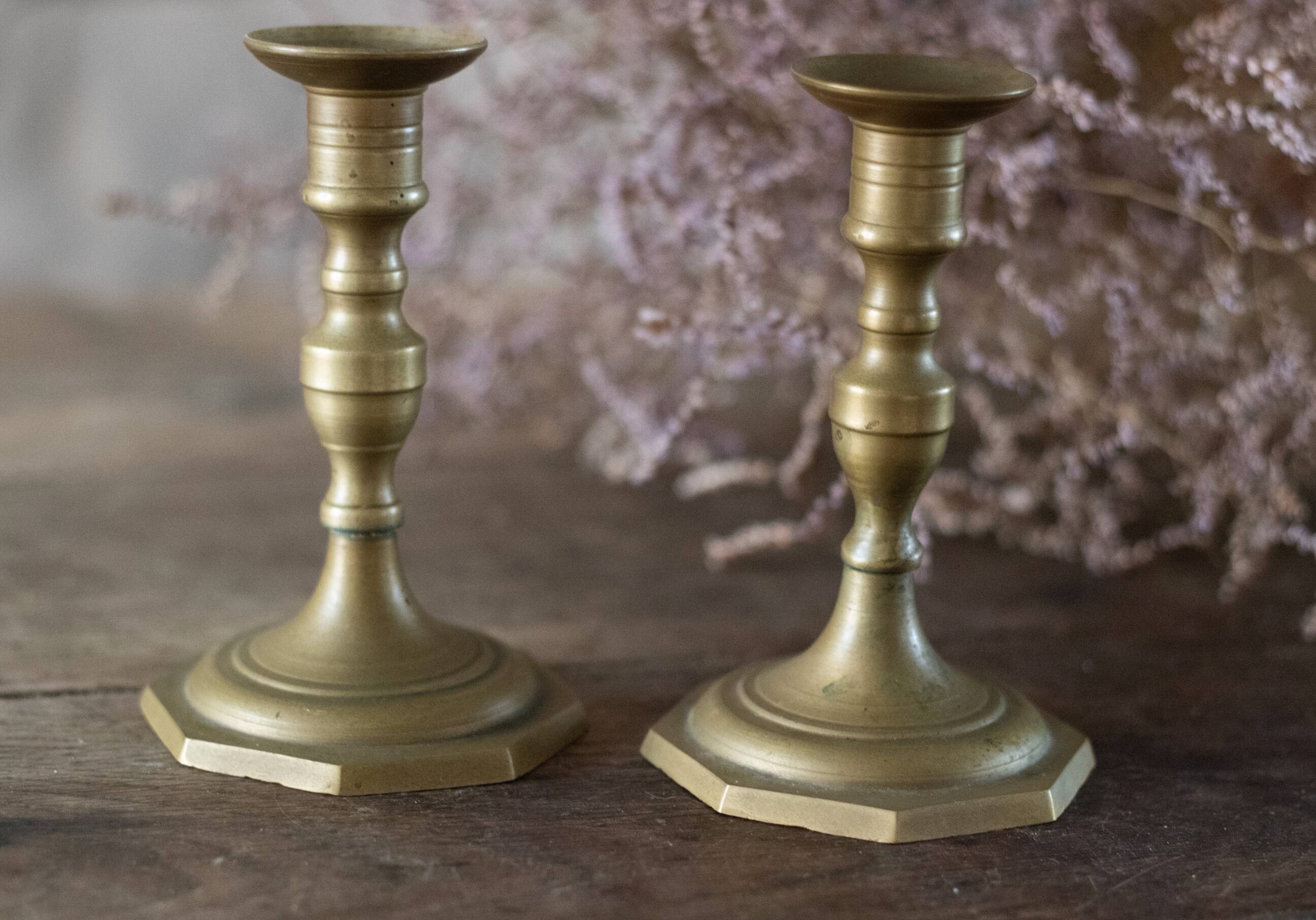 Pair of vintage brass candlesticks