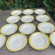 Set of thirteen old porcelain soup plates signed "Biarritz"