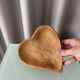 Hand-Carved Heart-Shaped Wooden Bowl | Rustic Cottagecore Catchall