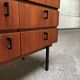 Vintage wood veneer chest of drawers 1960