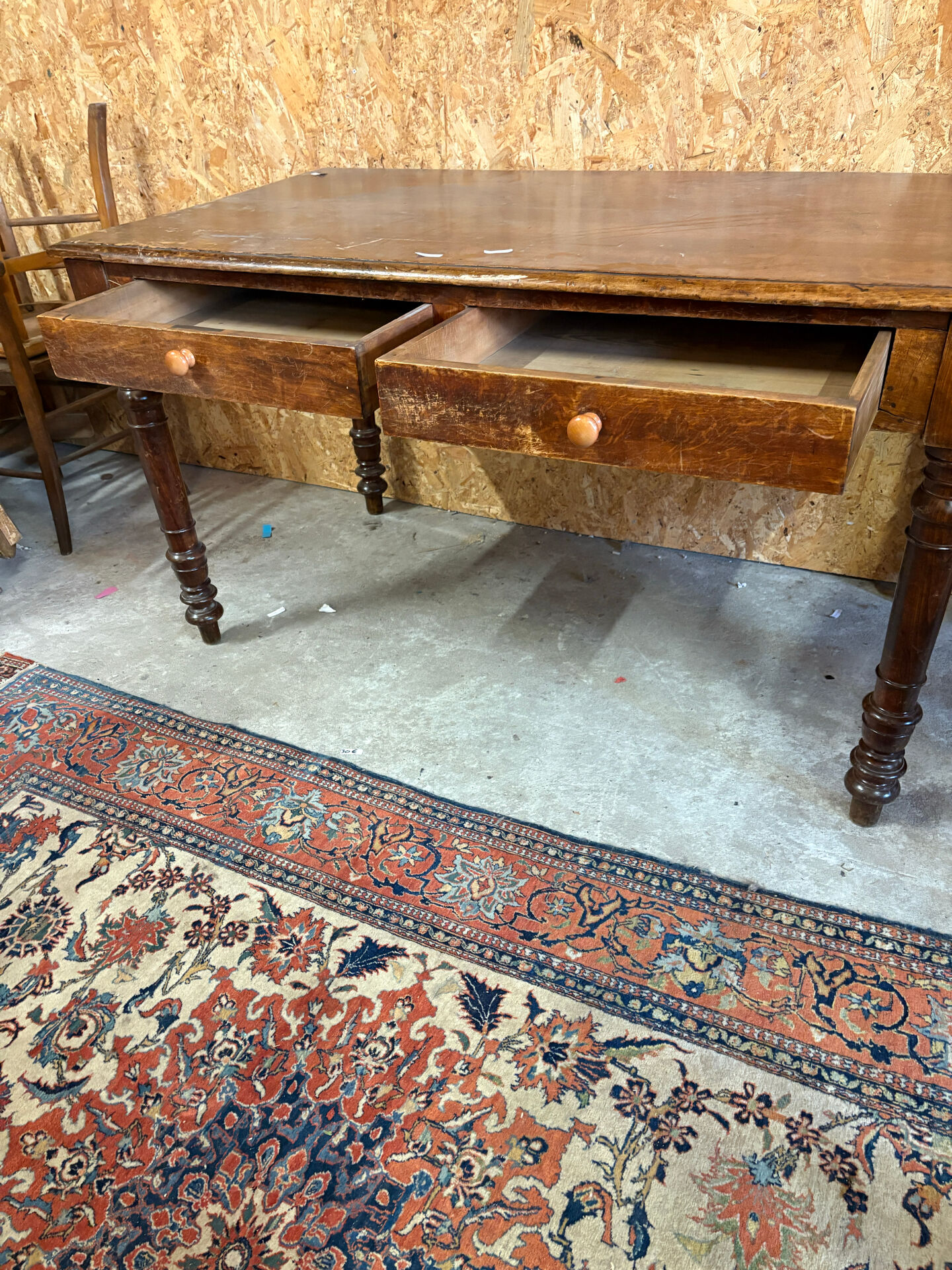 Large desk with two drawers