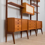 Scandinavian  free standing  Ergo wall unit bar cabinet and 3 cabinets and with 7 shelves,  by John