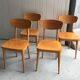 Set of four bistro chairs stamped Luterma