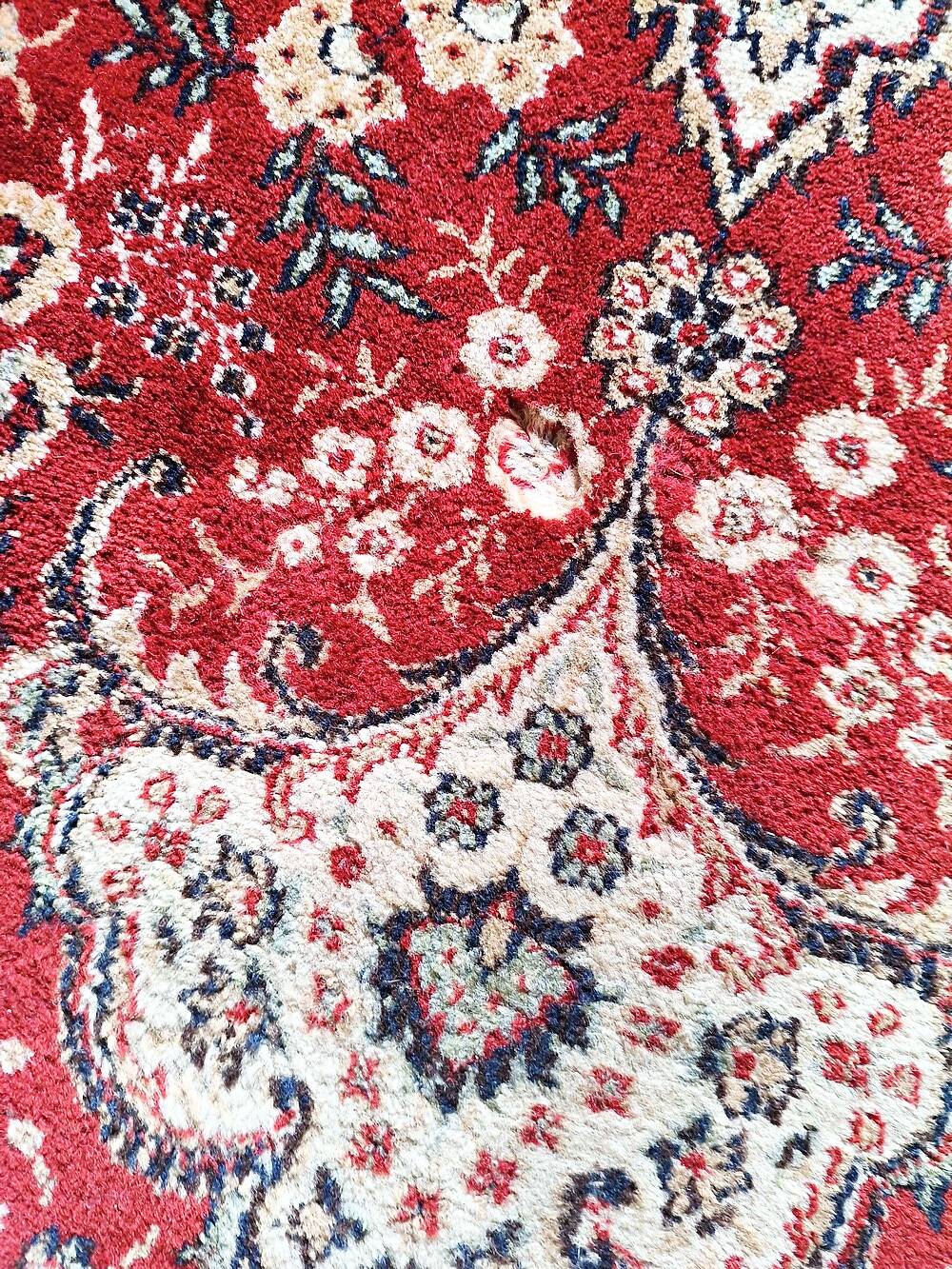 Large vintage carpet pure wool Persian design 240x340cm French made
