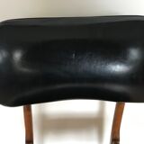 Chair in wood and leatherette