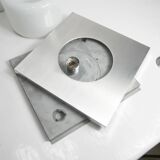 Ceiling light Doria Leuchten 1960, Germany, Alu Opaline + bulb