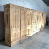 7m solid wood office cupboard set with 10 doors 1950