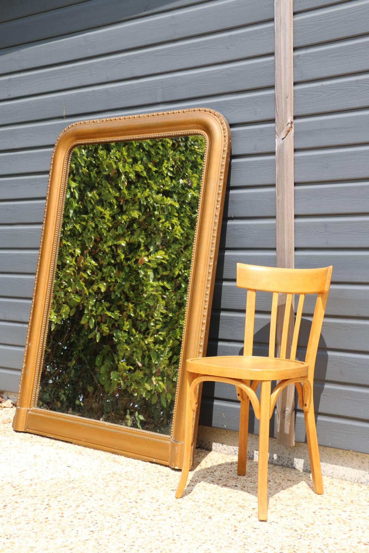 XXL antique gold mirror 1430mm