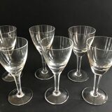 6 ancient crystal glasses