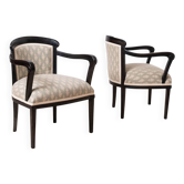 Ensemble de deux fauteuils Biedermeier de style rustique et campagnard, Autriche, années 1850
