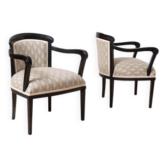 Ensemble de deux fauteuils Biedermeier de style rustique et campagnard, Autriche, années 1850