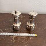 Silver Metal Art Deco Nouveau Salt and Pepper Shaker