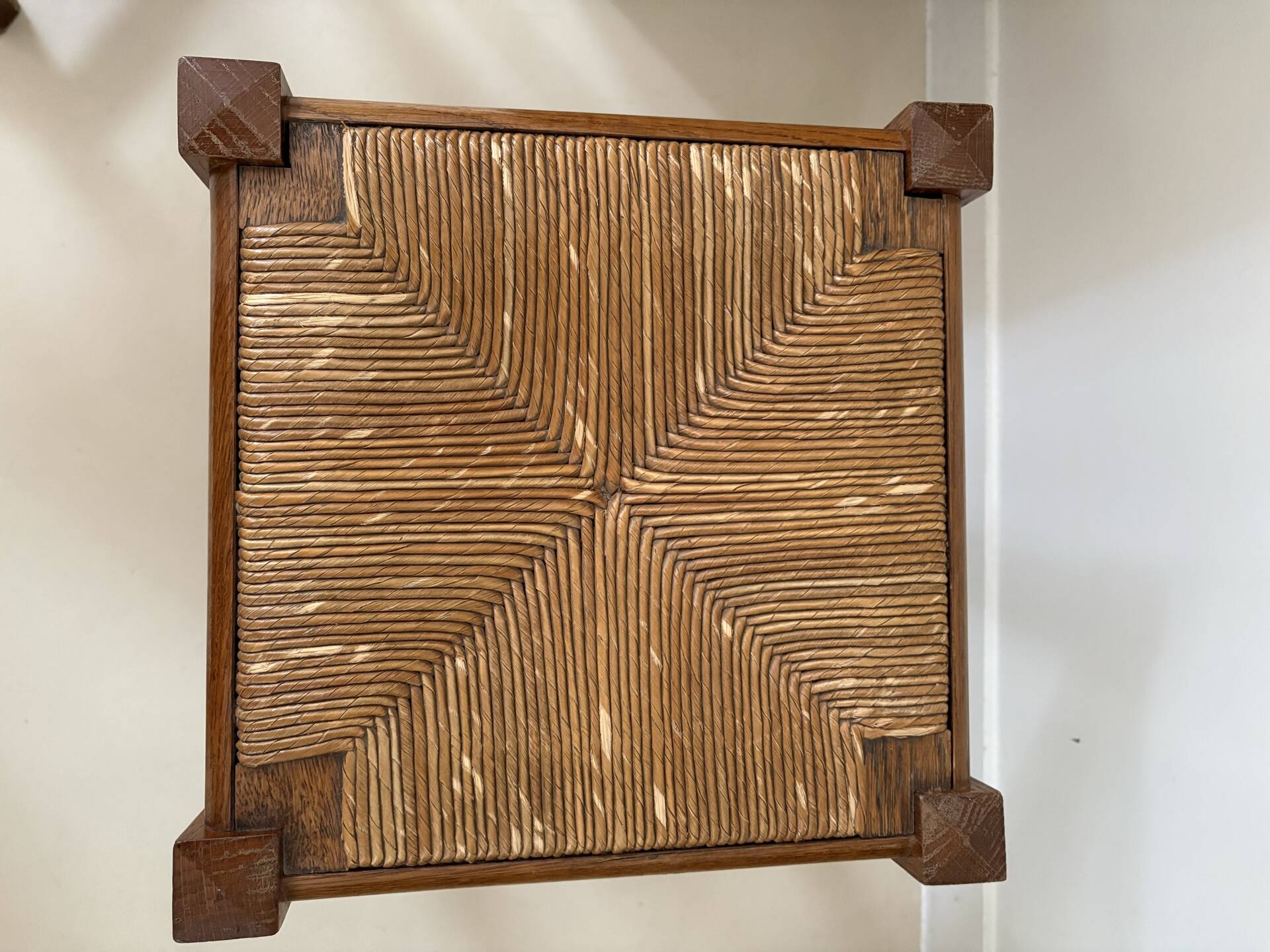 Solid oak stool