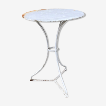 White old garden pedestal table 2