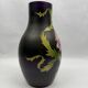 Art Nouveau vase in purple enamelled glass with poppy decoration, Poschinger circa 1900