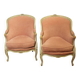 Pair of Louis XV Style Bergeres in Painted Beech Circa 1900