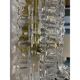 Lot de 4 Appliques Contemporaines Transparentes en Verre de Murano Style "Lingue"