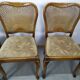 Set of 4 wooden chairs cannage and seat spring