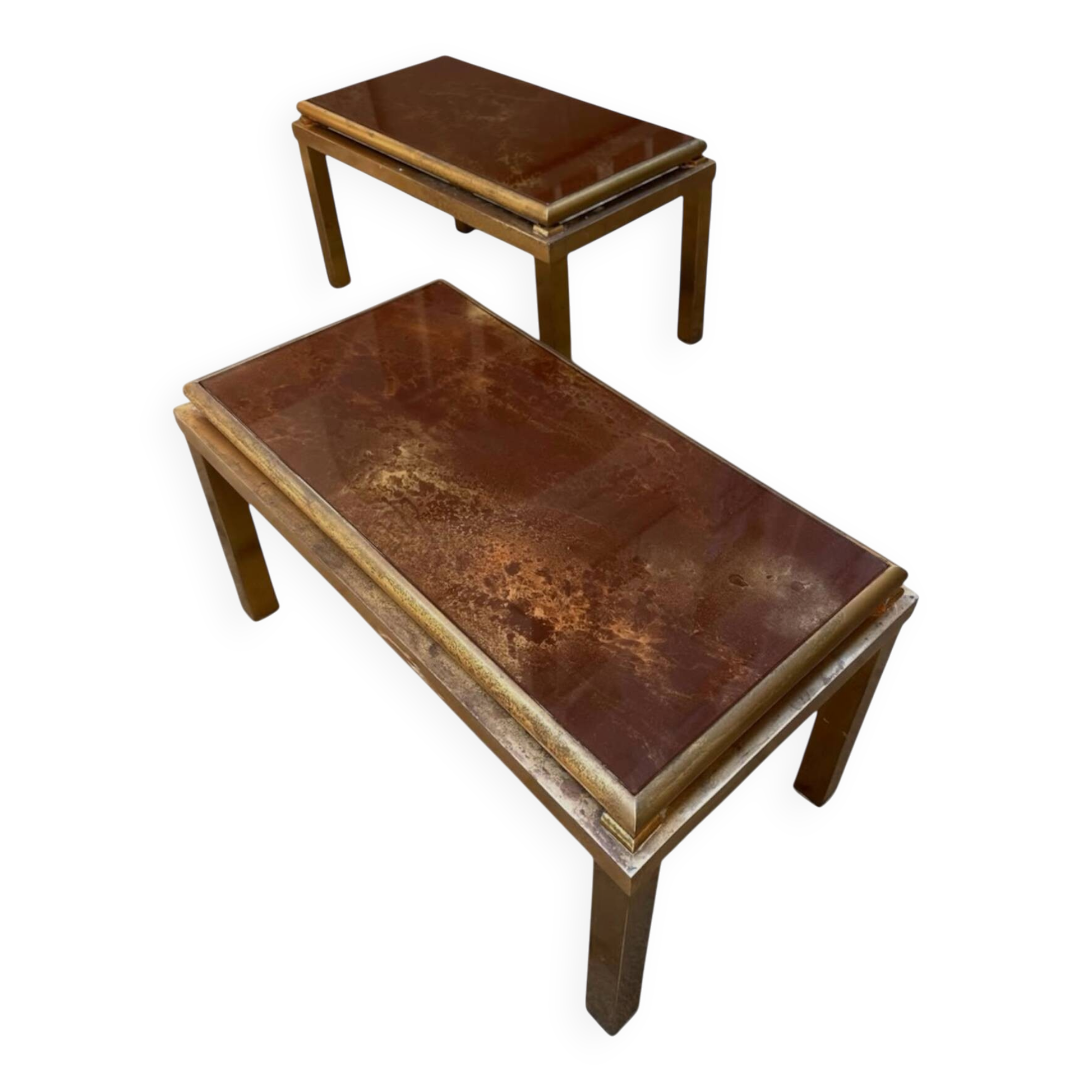 Paire de tables basses des années 70.