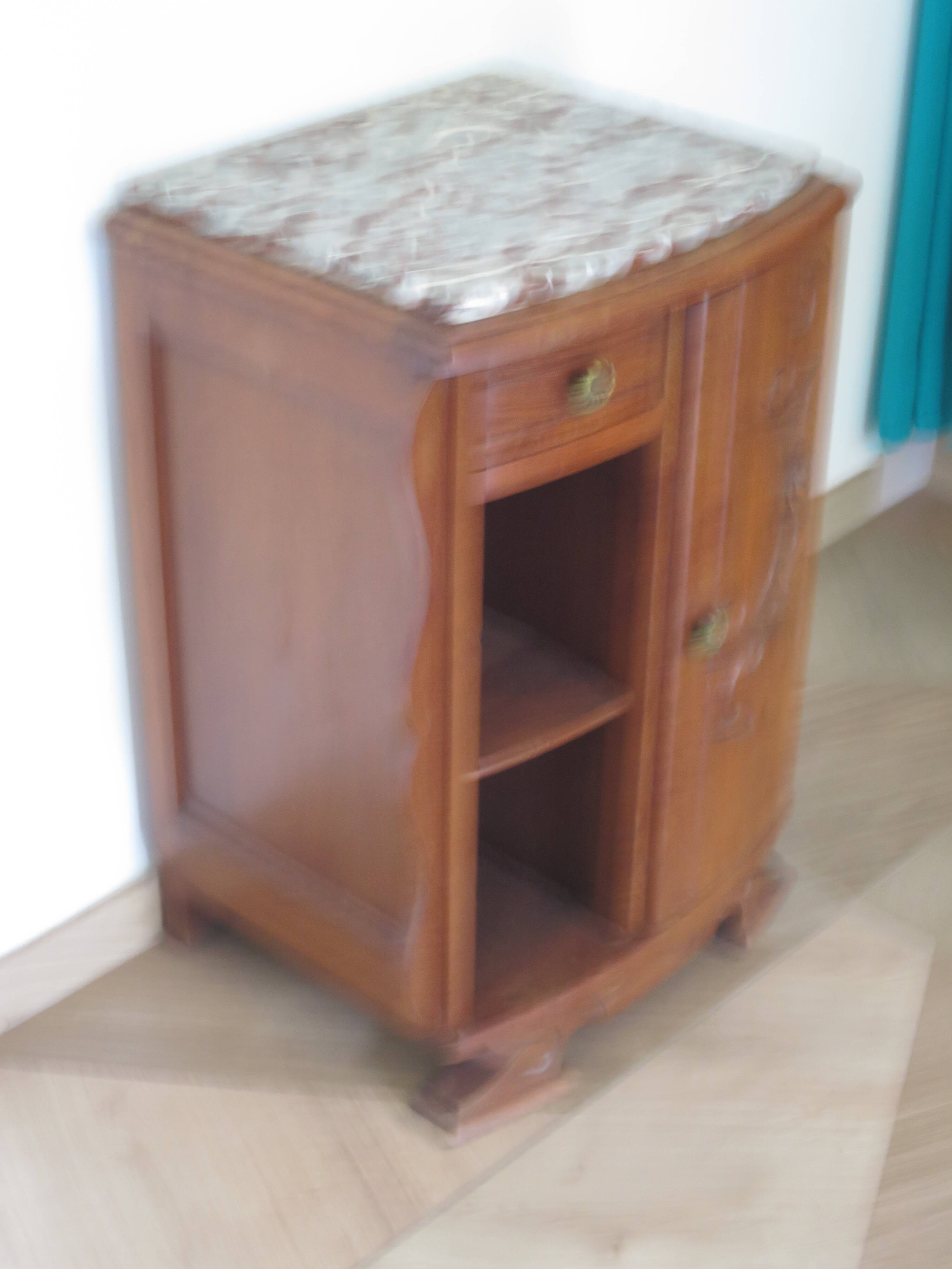 Bedside table - occasional furniture - Art Deco - 1 door - 1930s