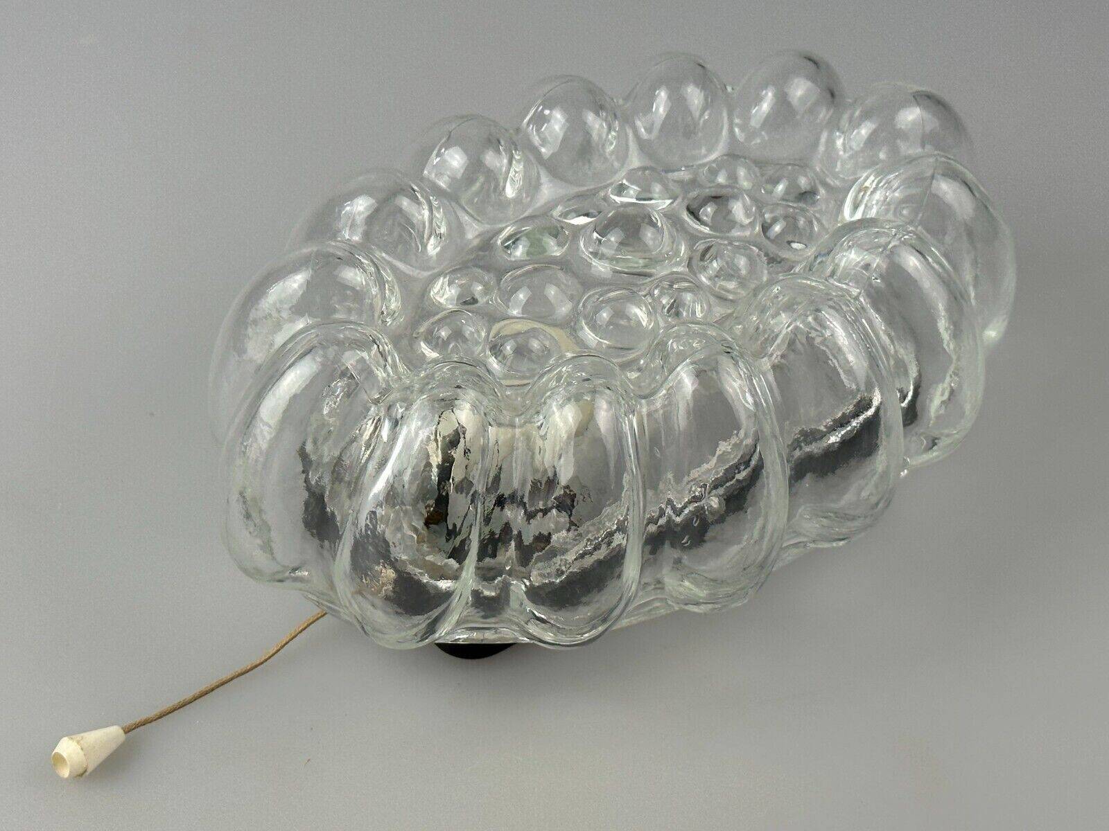 60s 70s wall lamp made of glass & metal bubble wall sconce space age design