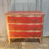 Commode peinte à la main