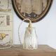 Amber cut glass tulip lamp
