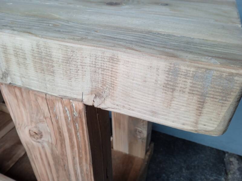 Workbench 120cm old solid wood