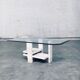 Brutalist Travertine Coffee Table by Willy Ballez, Belgium, 1970s