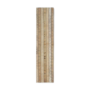 2x9 Soft Pastel Brown & Beige Turkish Runner Rug, 61x266Cm SK 21389